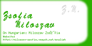 zsofia miloszav business card